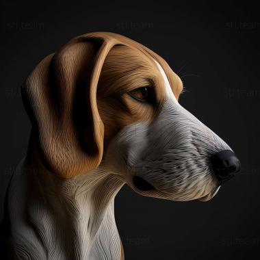 3D model American Foxhound dog (STL)